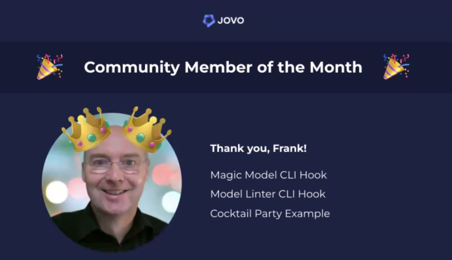 Jovo Community Member of the month